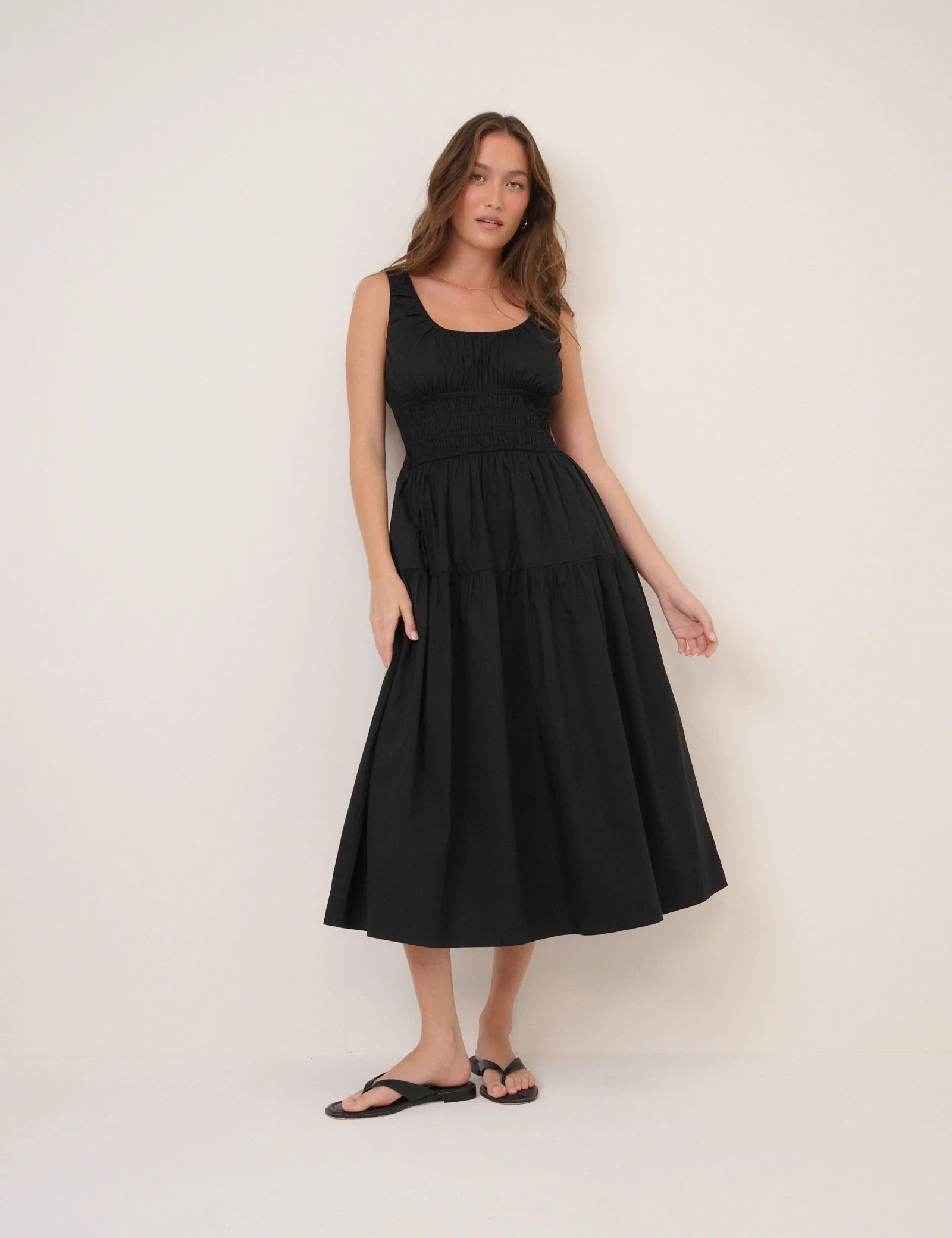 Juliette Midi Dress - Black