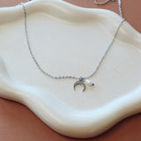 Orcina Horn Necklace With Pearl