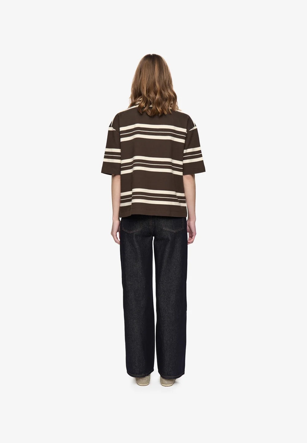 Thea Short Sleeve Polo - Turkish Coffee