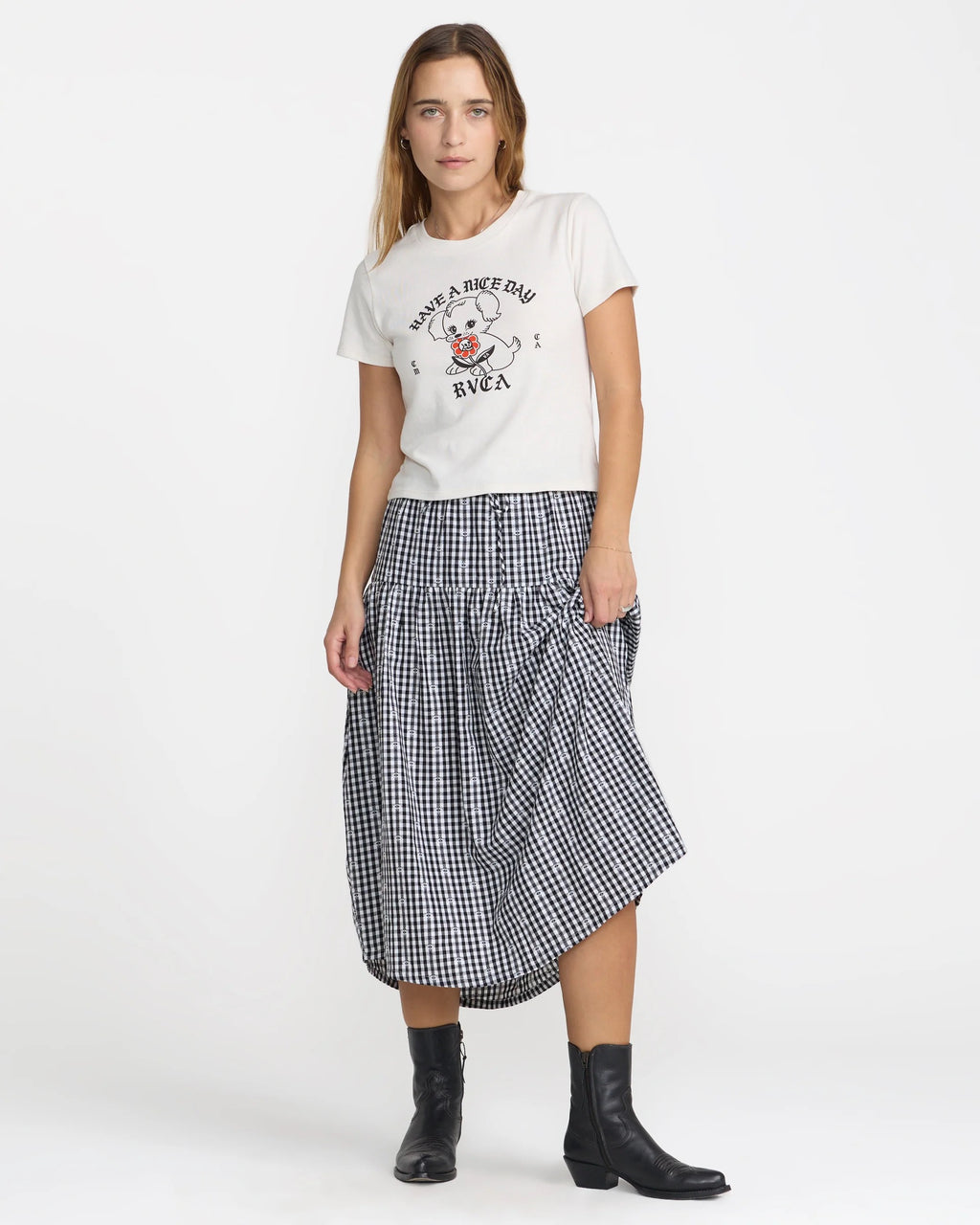 Go West Midi Skirt - RVCA Black