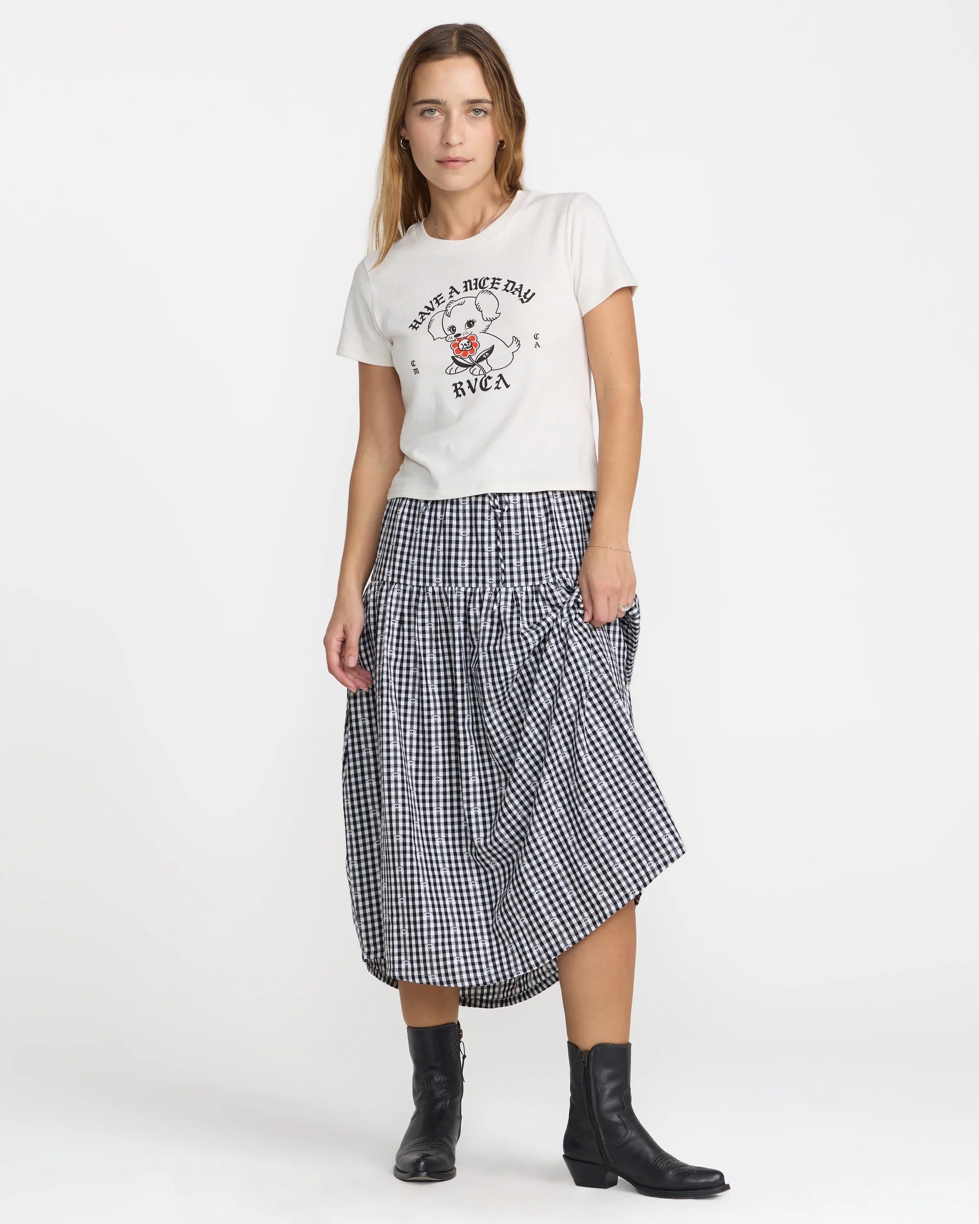 Go West Midi Skirt - RVCA Black