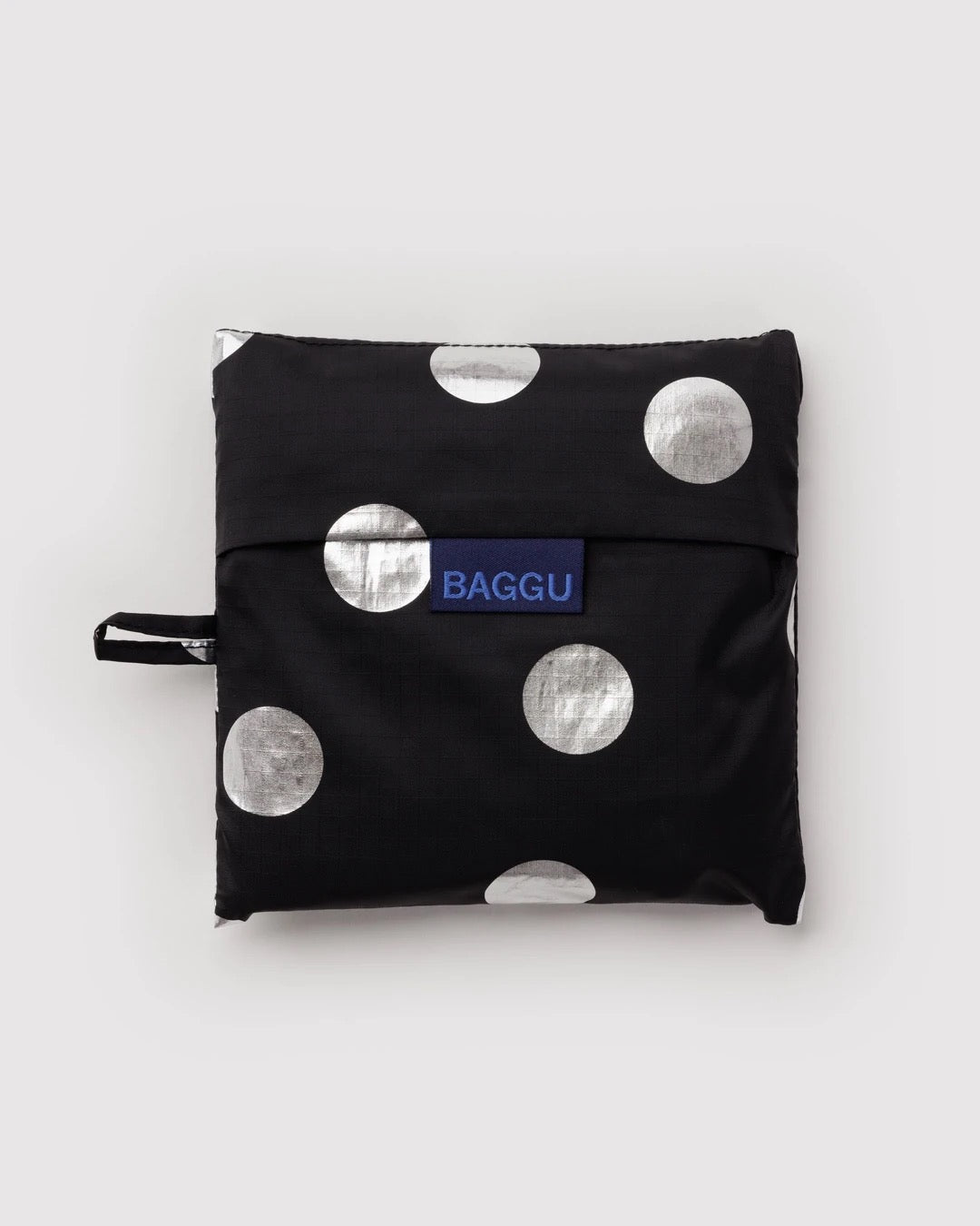 Big Baggu - Silver Metallic Polka Dot
