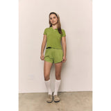 Mineral Washed Cotton Jersey Collar Tee  AAD094-2