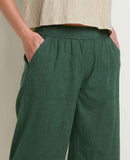 Taj Hemp Wide Leg Pant - Cilantro