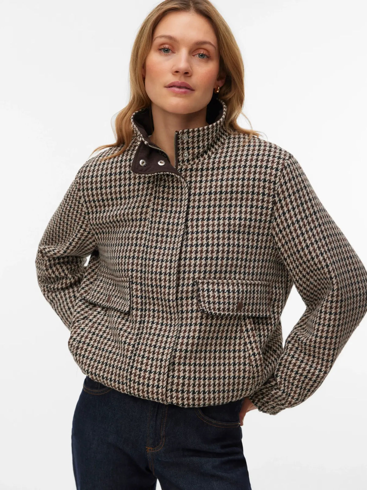 Cheryl Short Jacket - Chocolate Torte Checks