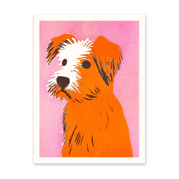 Mid Century Dog 2 Riso Print 8x6