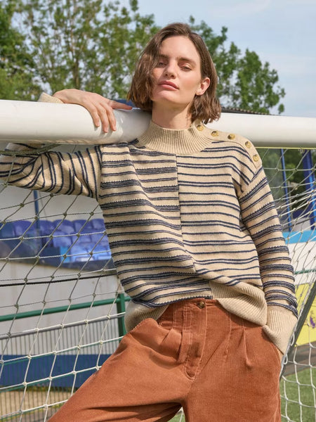 Mix Stripe Sand NK Jumper - Natural Multi