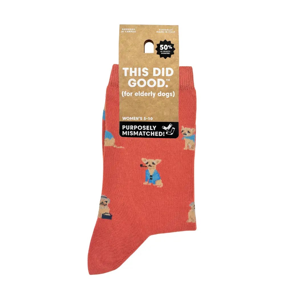 Old Doggies This Did Good Mismatched Sock