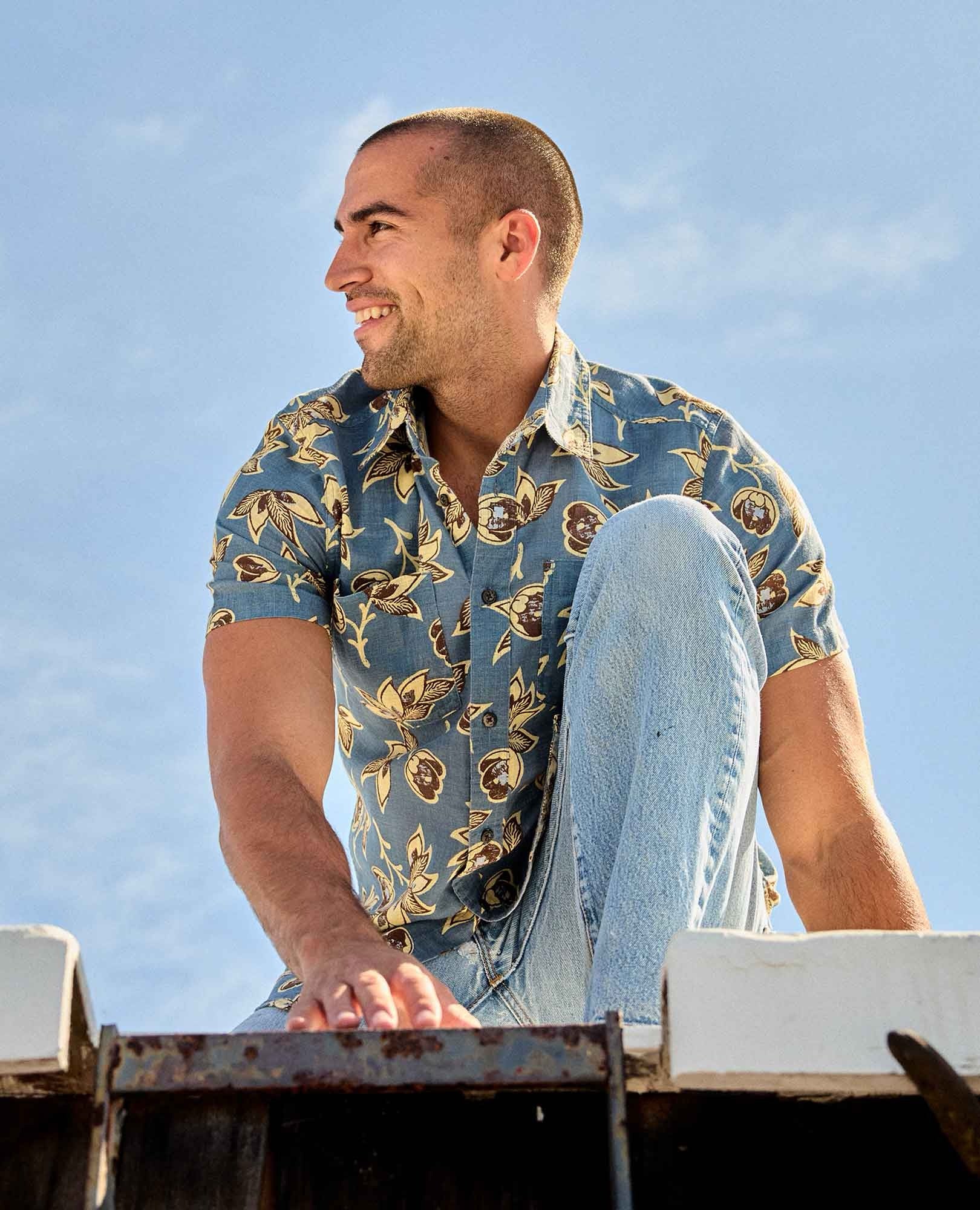 Salton Shirt - Pacific Blue Print