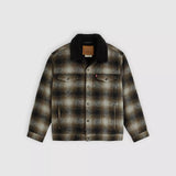 Relaxed Fit Sherpa Plaid Trucker Jacket - James Plaid Paloma