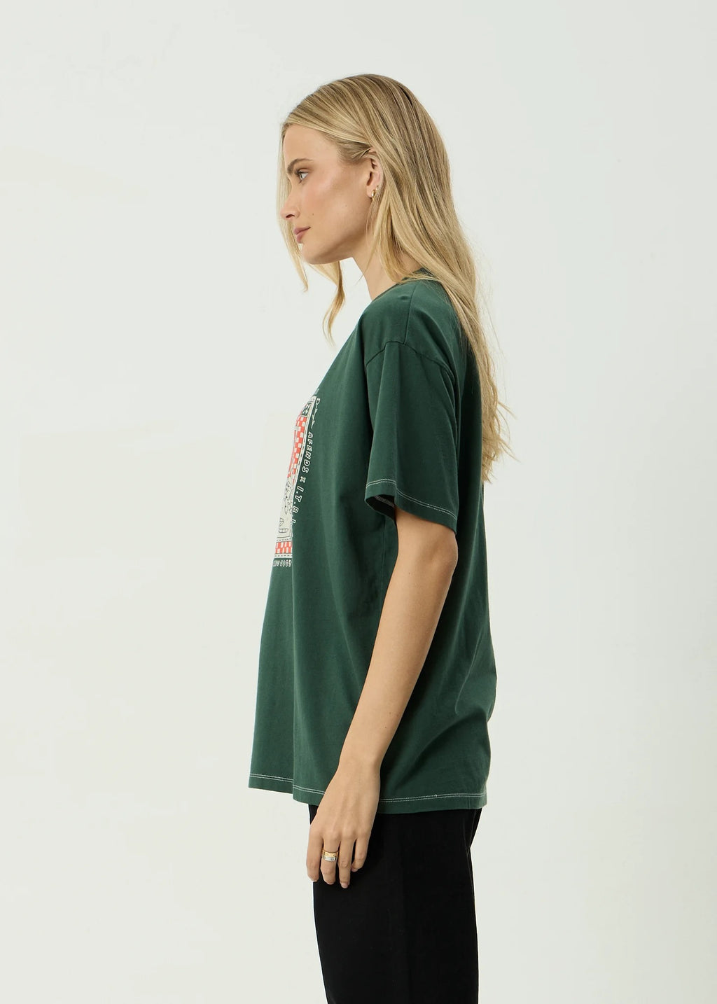 Have A Good Day Recycled Oversized Tee - Pine