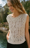 Baroque Sweater Top - Crystal