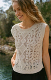 Baroque Sweater Top - Crystal