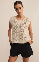 Baroque Sweater Top - Crystal