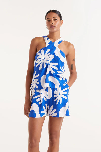 Bluet Floral Halter Top