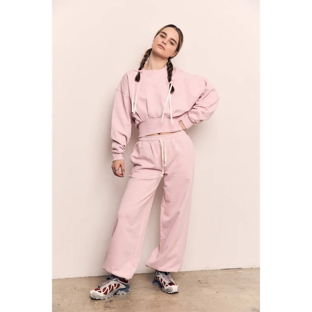 Organic Cotton Terry Cropped Balloon Sweatshirt AAD700