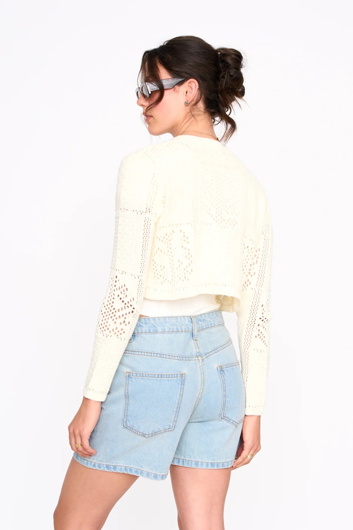 Embroidered Cardigan - Ivory