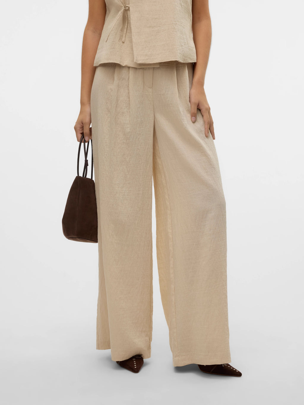 Fea Palazzo Pants - Oatmeal