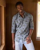 Creekwater Flannel Shirt - Ink Pinecone Print
