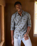 Creekwater Flannel Shirt - Ink Pinecone Print