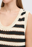 Birdis Top - Black/Almond Milk