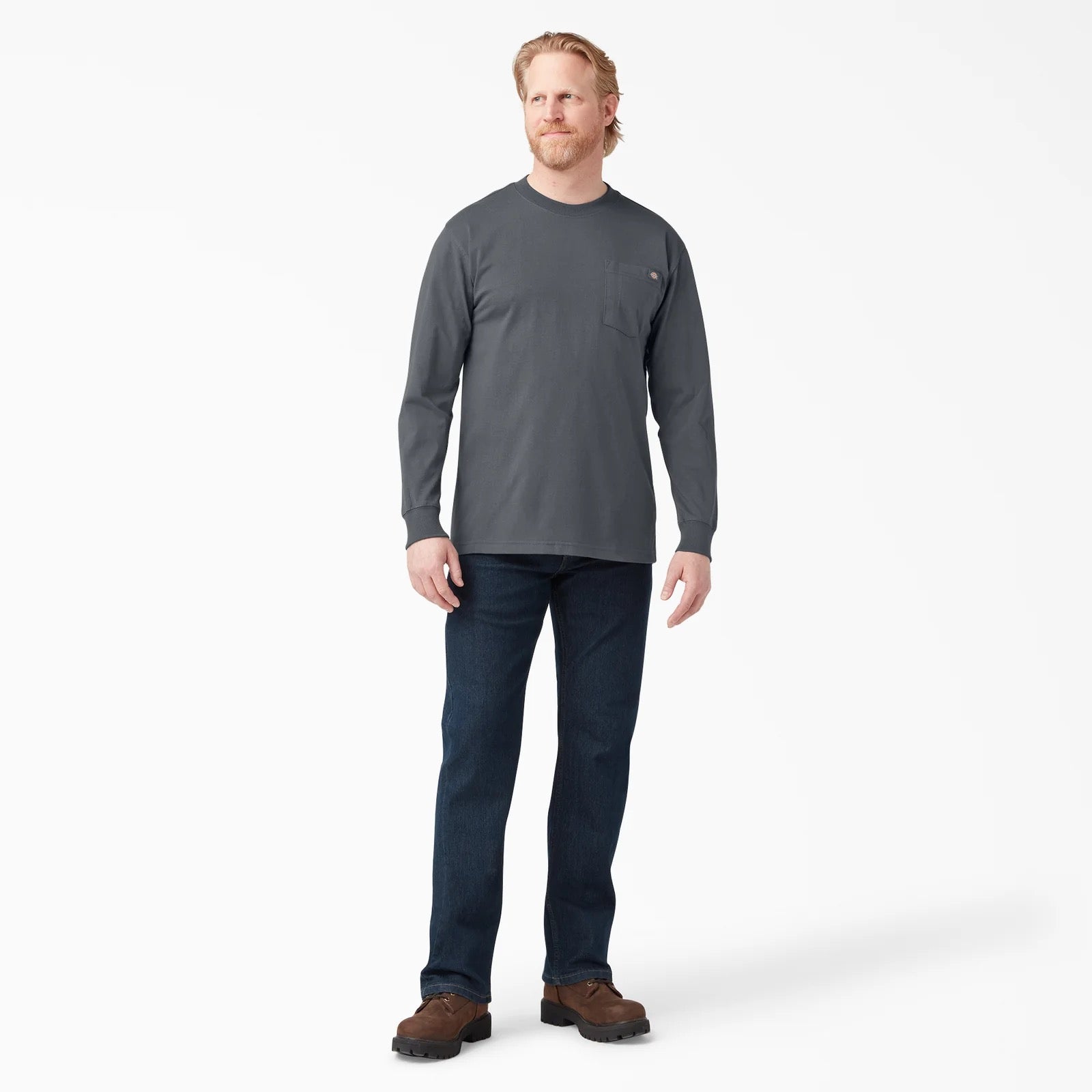 Long Sleeve Heavyweight Crew Neck - Charcoal