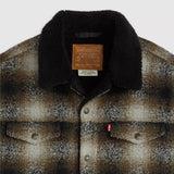 Relaxed Fit Sherpa Plaid Trucker Jacket - James Plaid Paloma