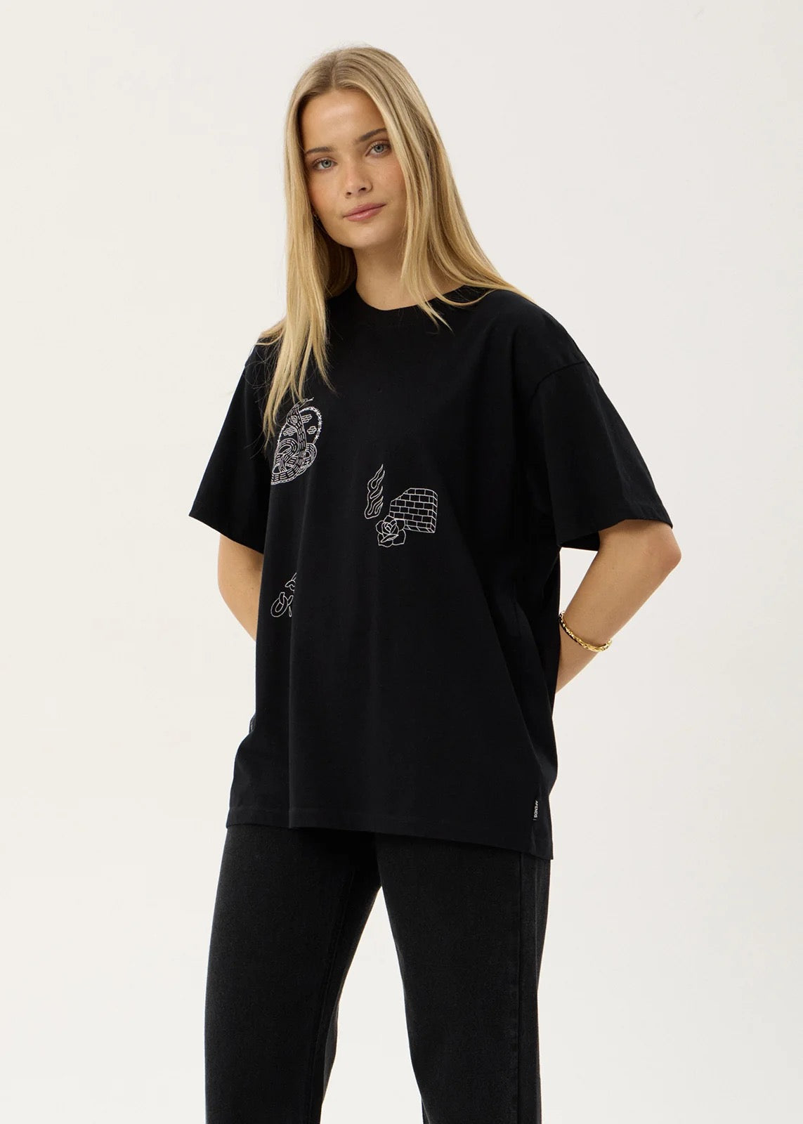 Unbound Recycled Oversized Tee - Black