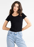 Bamboo Short Sleeve Scoop Neck Tee