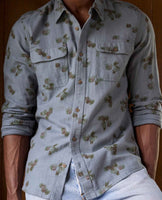 Creekwater Flannel Shirt - Ink Pinecone Print