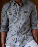 Creekwater Flannel Shirt - Ink Pinecone Print