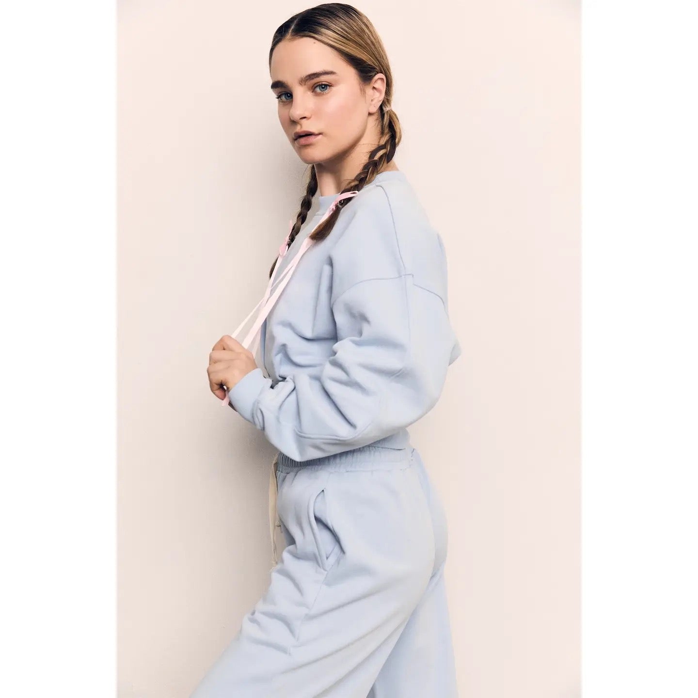 Organic Cotton Terry Cropped Balloon Sweatshirt AAD700
