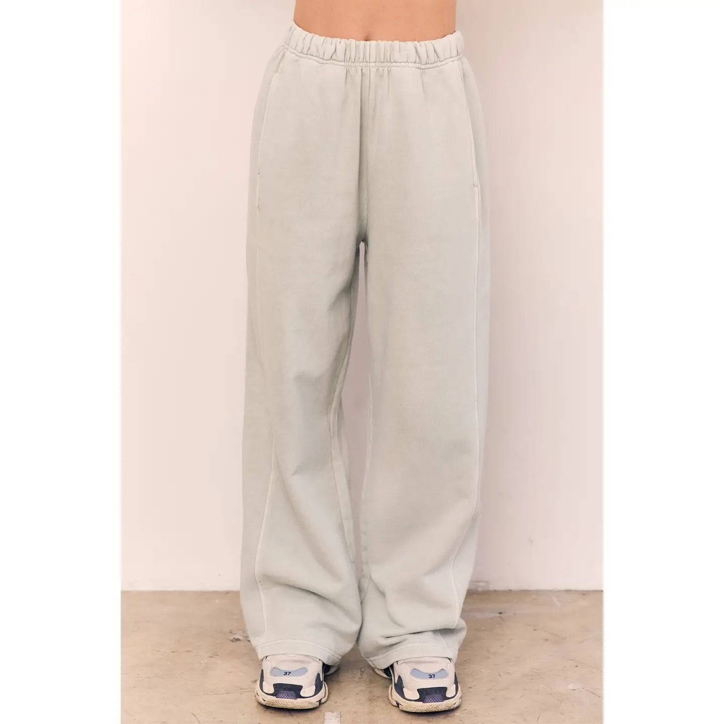Acid Wash Cotton Terry Pants