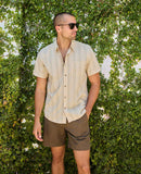 Fletch Shirt - Salt Vertical Print