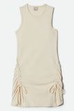Ribbed Cinch Dress - Off White