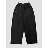 Contrast Line Wide Sweatpant AAB510 - Black