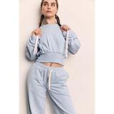 Organic Cotton Terry Cropped Balloon Sweatshirt AAD700