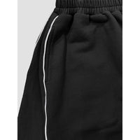 Contrast Line Wide Sweatpant AAB510 - Black