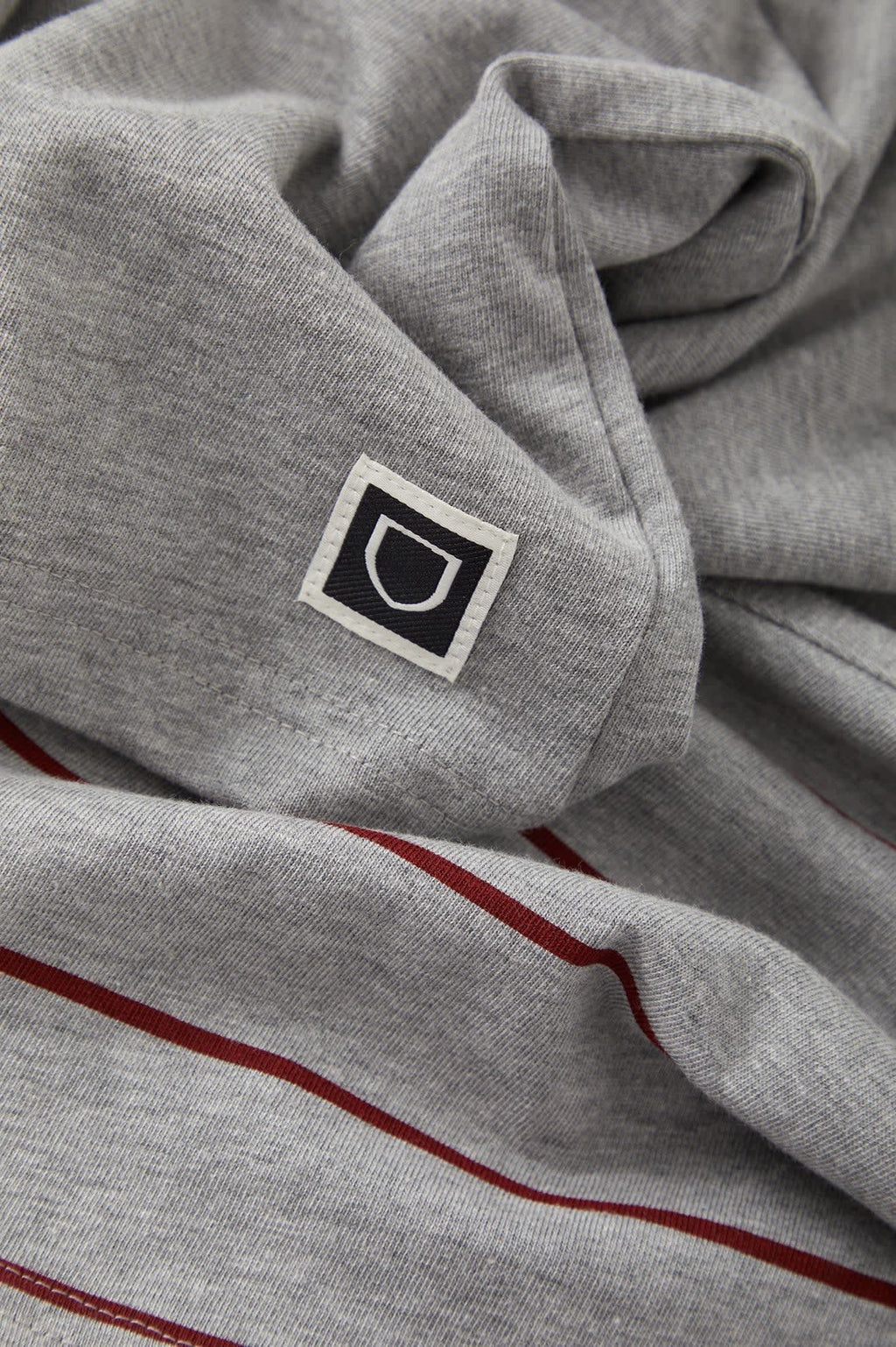Brixton Football Tee - Heather Grey/Maroon