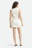 Ribbed Cinch Dress - Off White