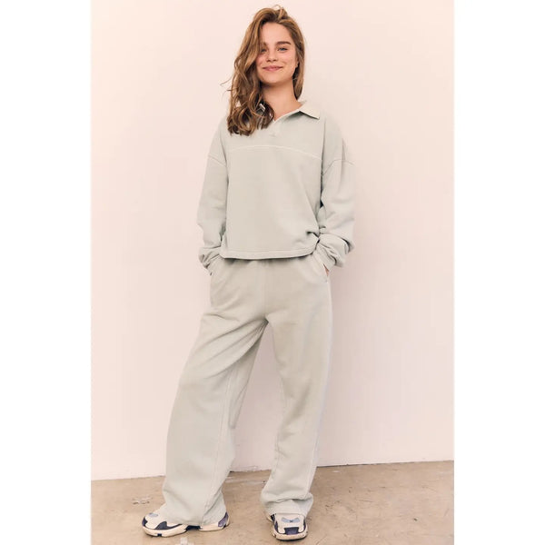Acid Wash Cotton Terry Pants