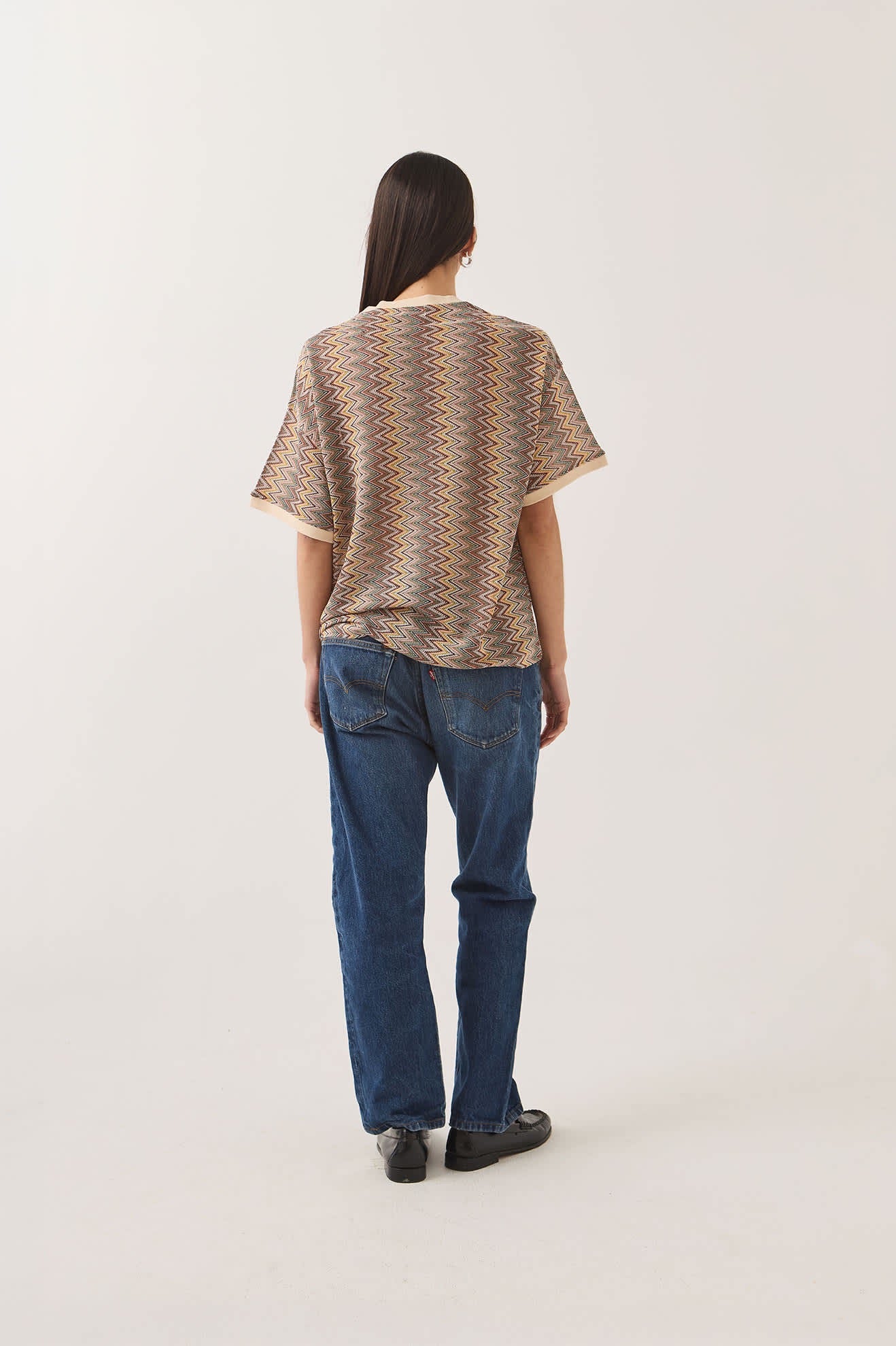 Football Oversized Mesh Jersey - Multicolour Zig Zag