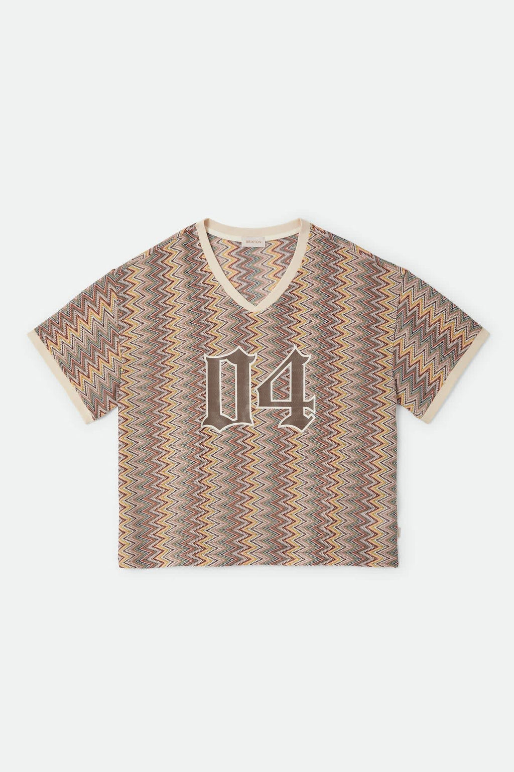 Football Oversized Mesh Jersey - Multicolour Zig Zag