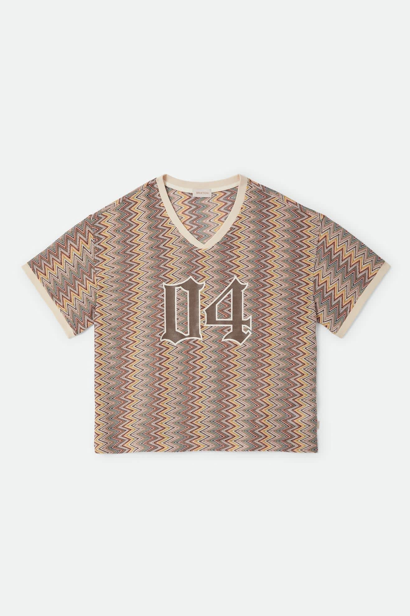 Football Oversized Mesh Jersey - Multicolour Zig Zag