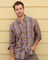 Airsmyth Long Sleeve Shirt - Gold Multi Plaid