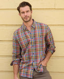 Airsmyth Long Sleeve Shirt - Gold Multi Plaid