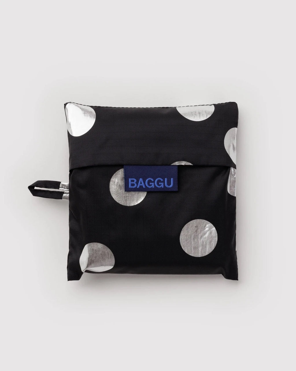 Standard Baggu - Silver Metallic Polka Dot