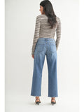 Mid Rise Stretch Bow Boyfriend - Medium Denim