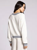 Rebecca Sweater - Ivory/Navy