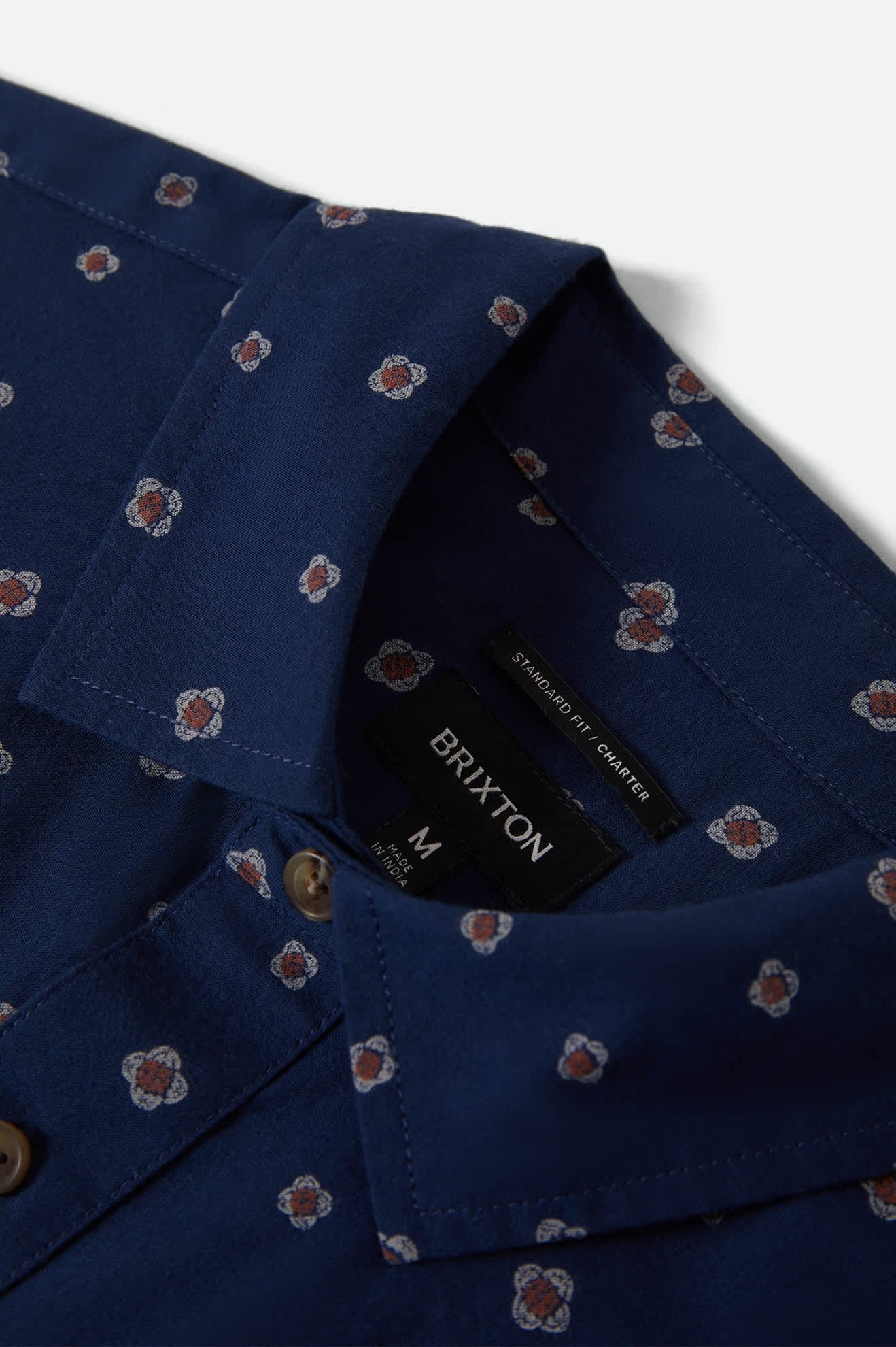 Charter Print Short Sleeve Woven - Midnight Blue Geo